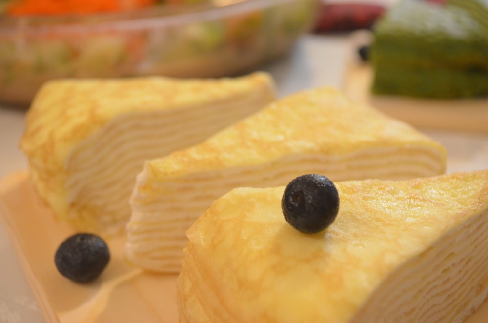 a close up of food on a plate on a table