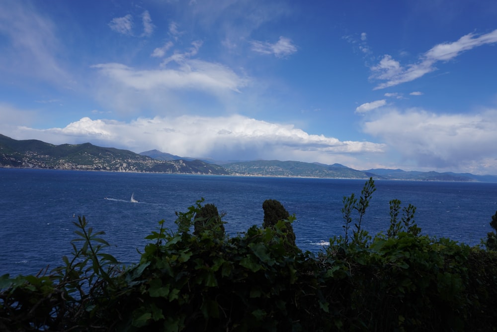 a body of water with a boat in the distance