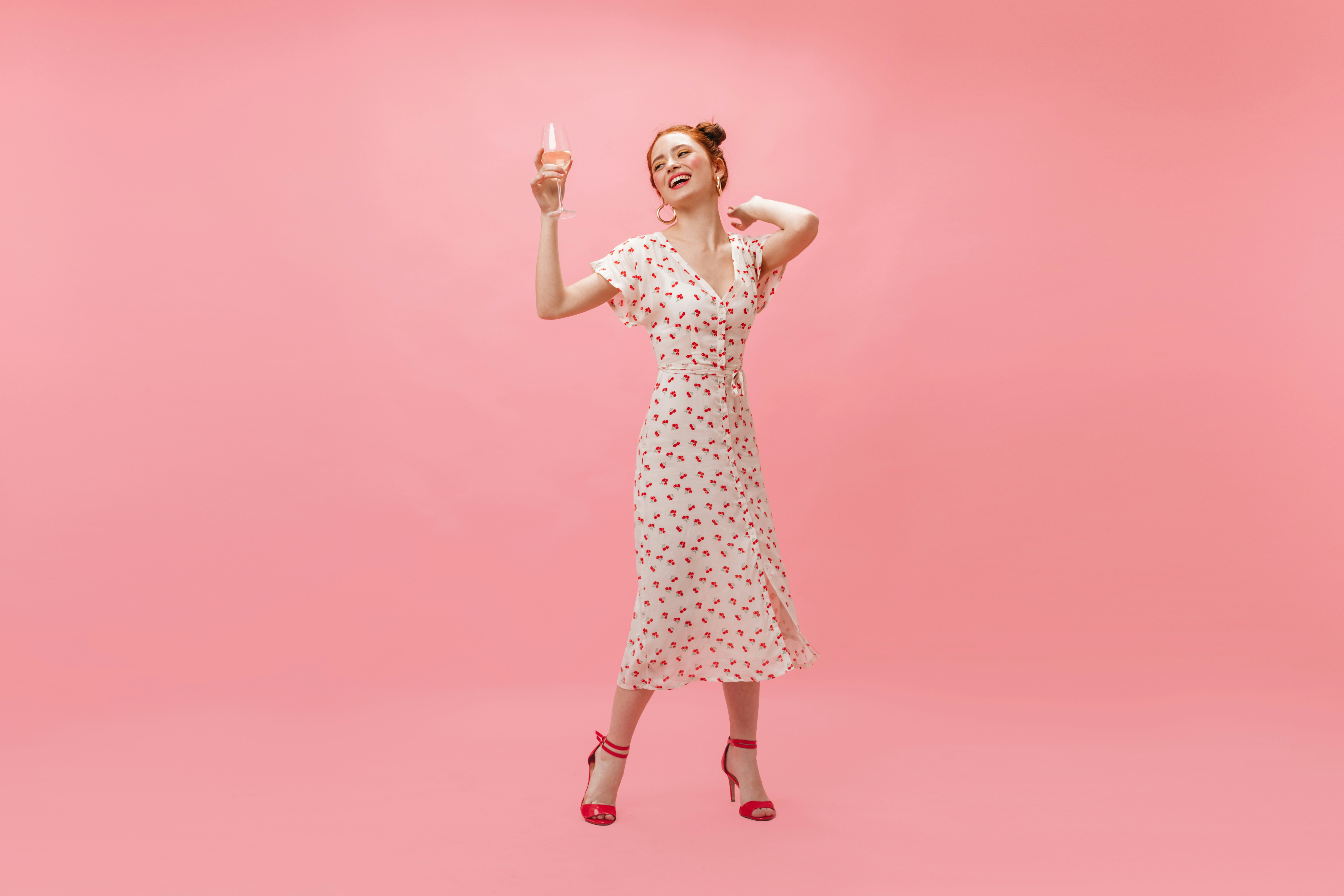 printed midi dress