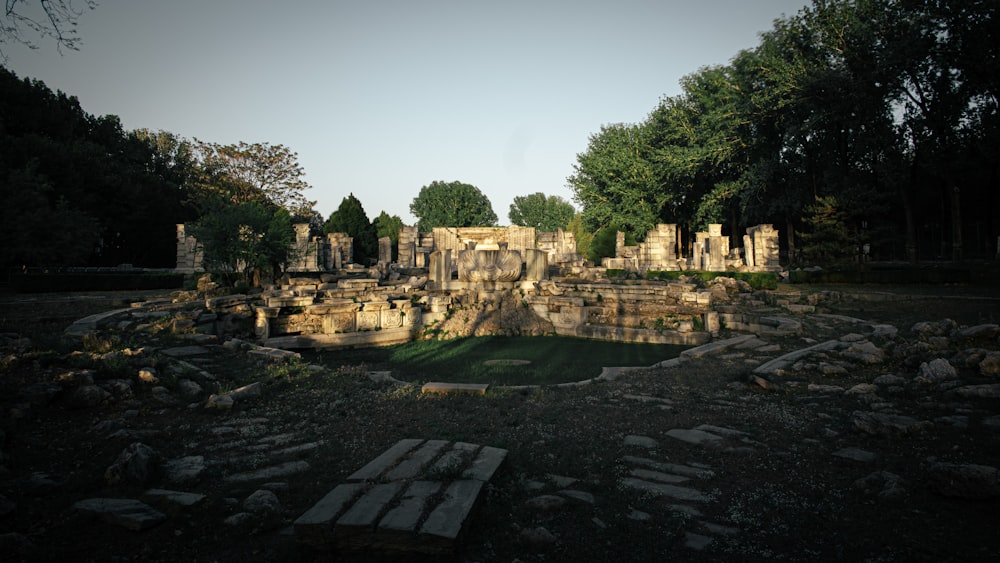 the ruins of the ancient city of pompei