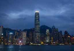 a very tall building in the middle of a city