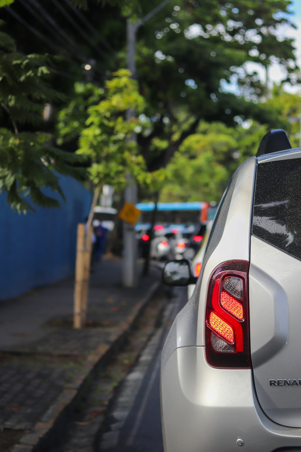 a car parked on the side of the road