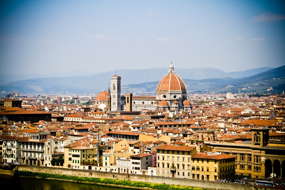 a view of a city from a high point of view