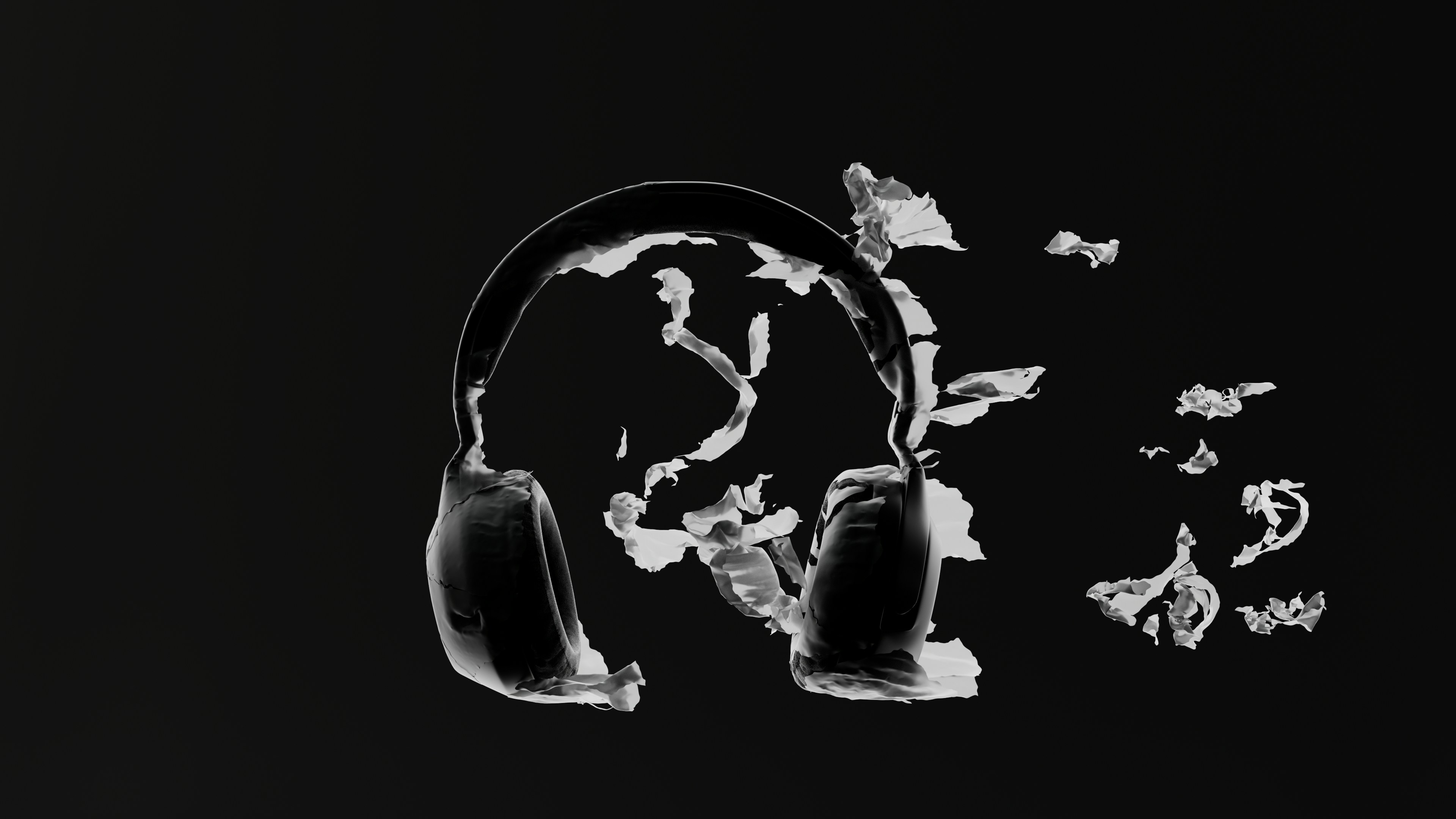 plastic wrap peeling of from headphone