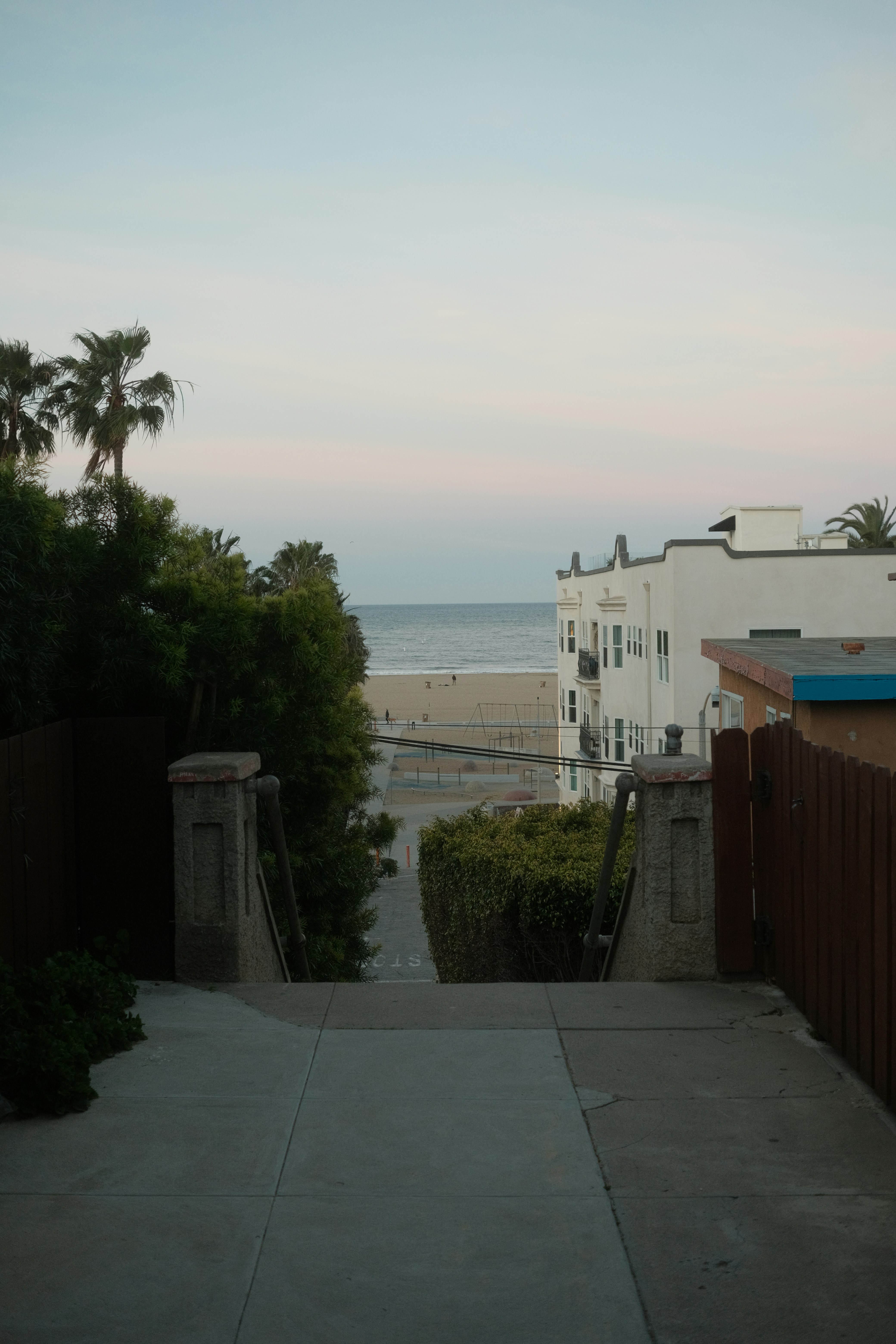 a view of the ocean from a house