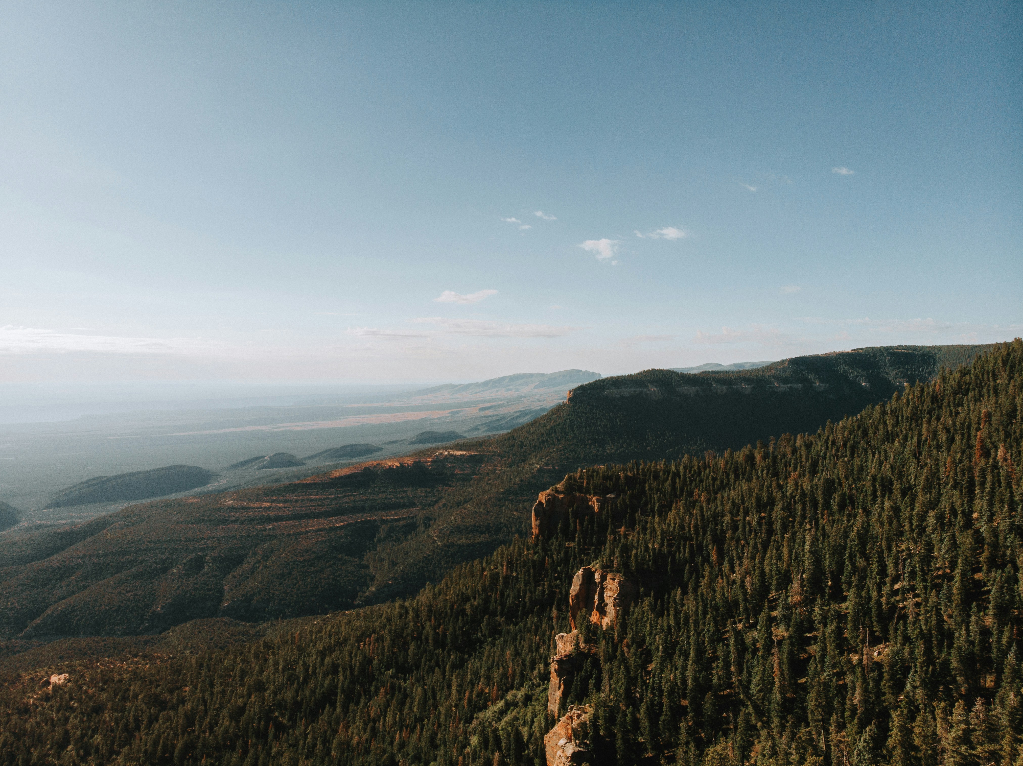 Una vista panorámica de una montaña con árboles