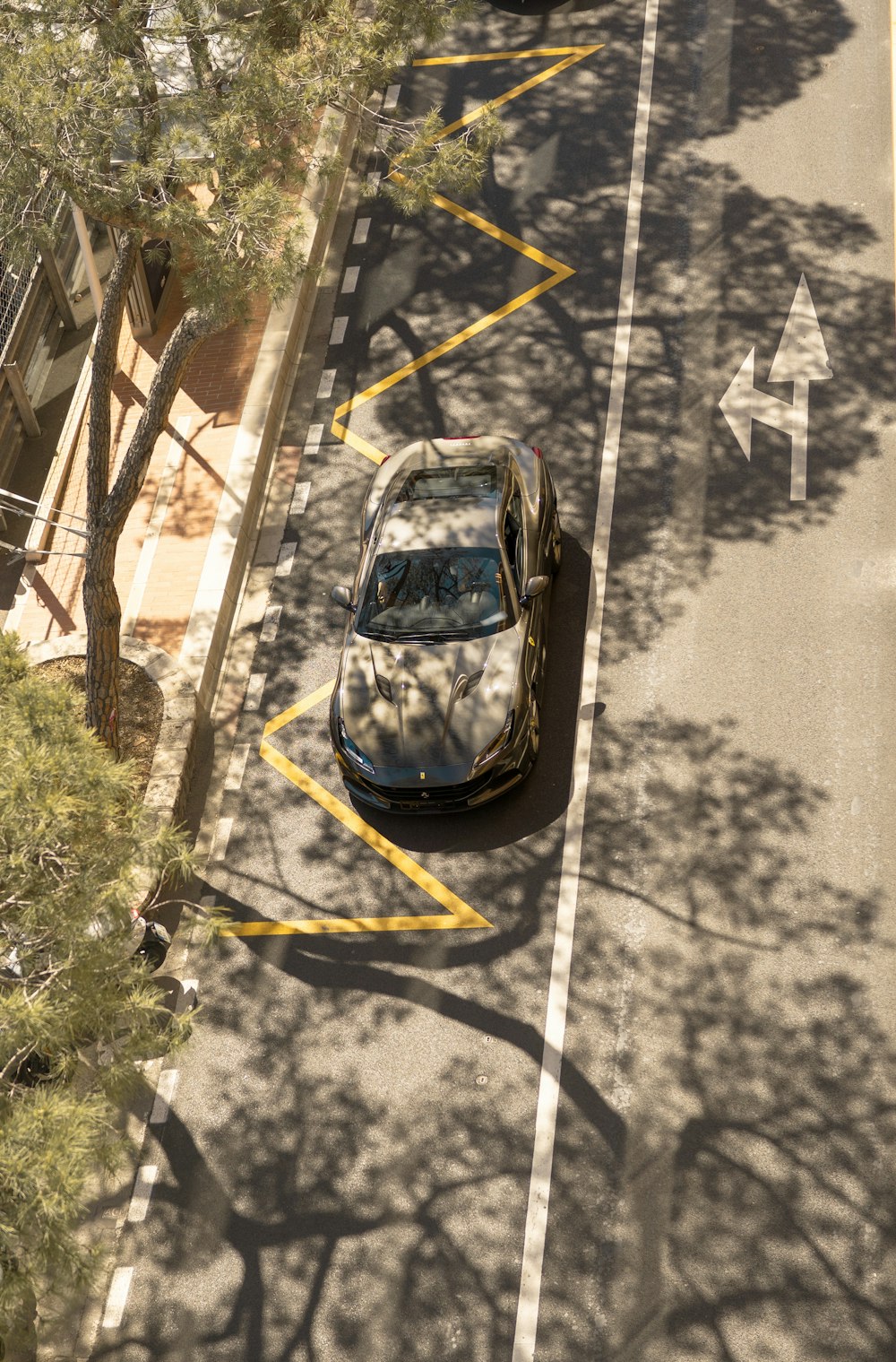 a car parked on the side of the road