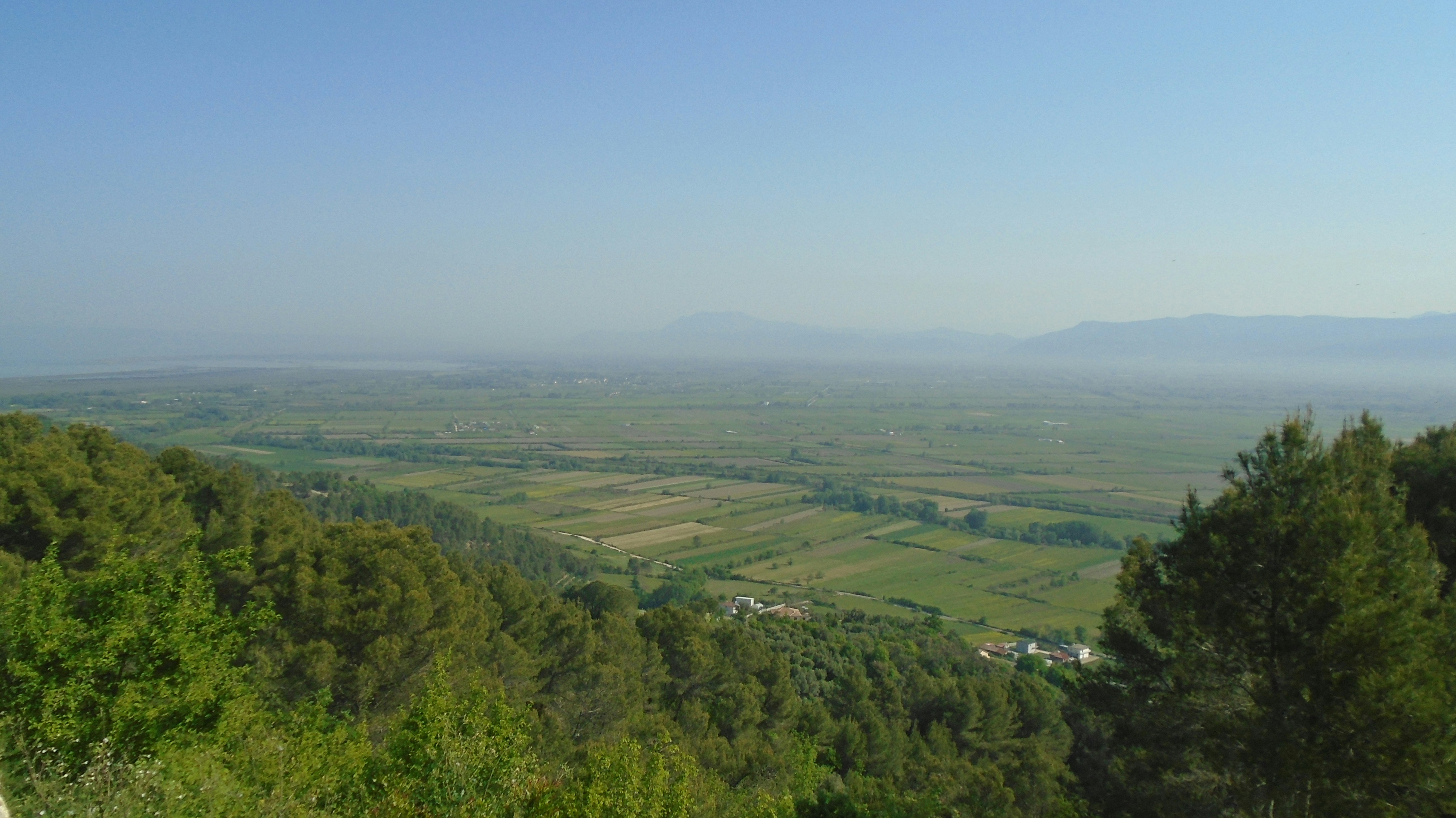 a view of a valley from a hill