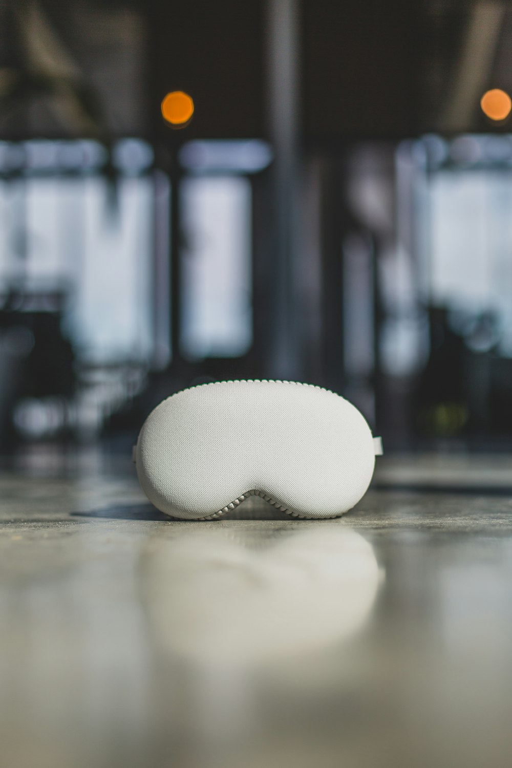a close up of a white object on a floor