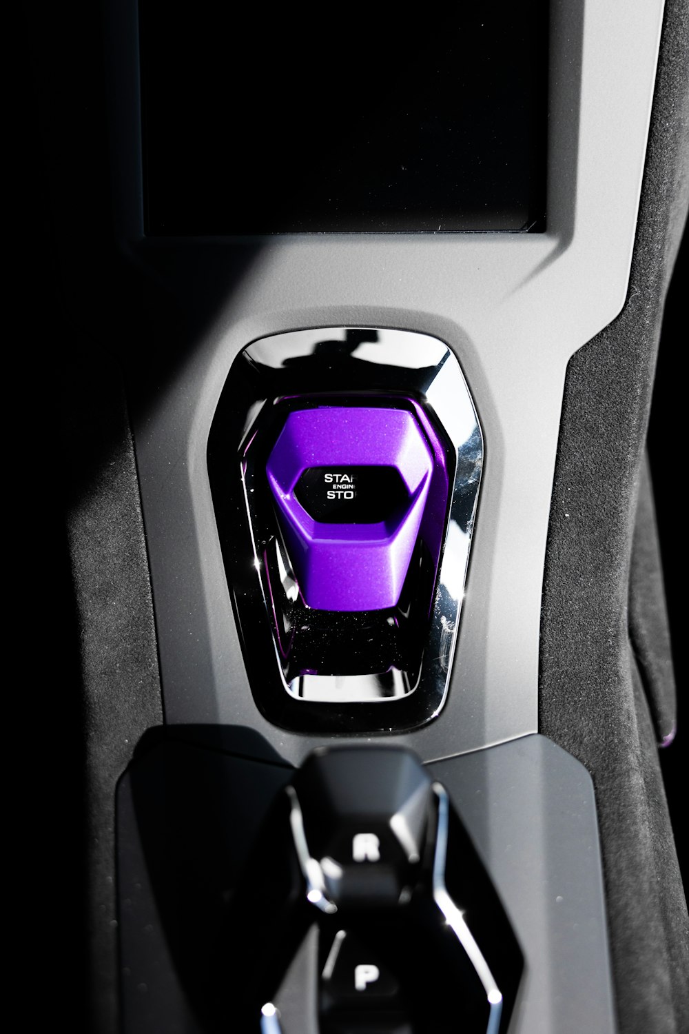 a close up of a speaker in a car
