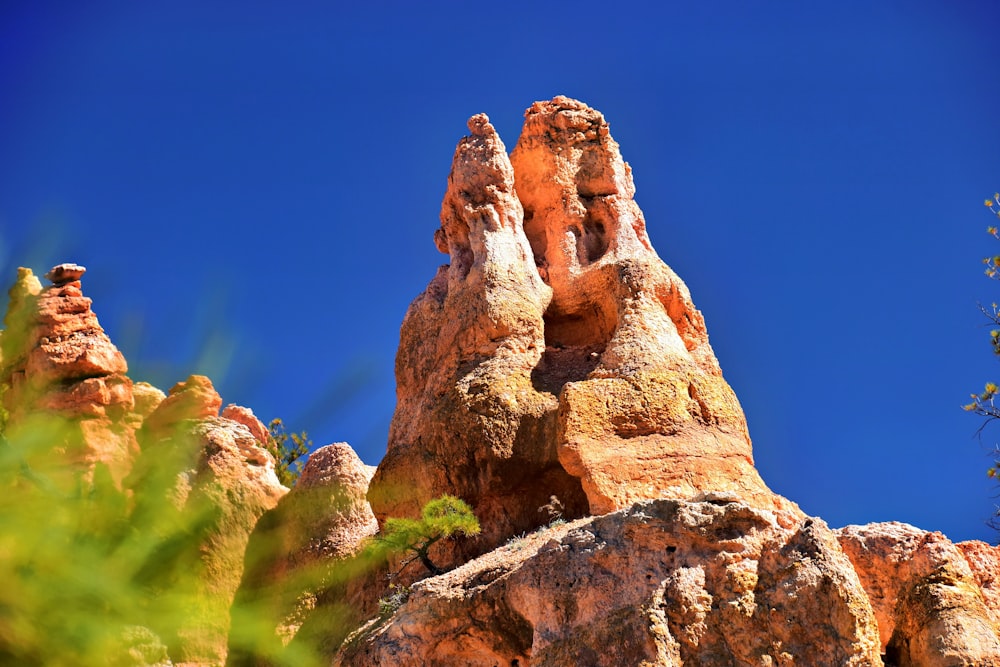 a rock formation in the middle of a desert