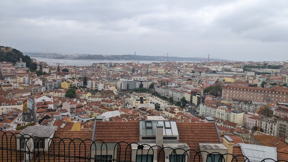 a view of a city from the top of a building