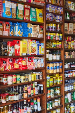 a store filled with lots of different types of food