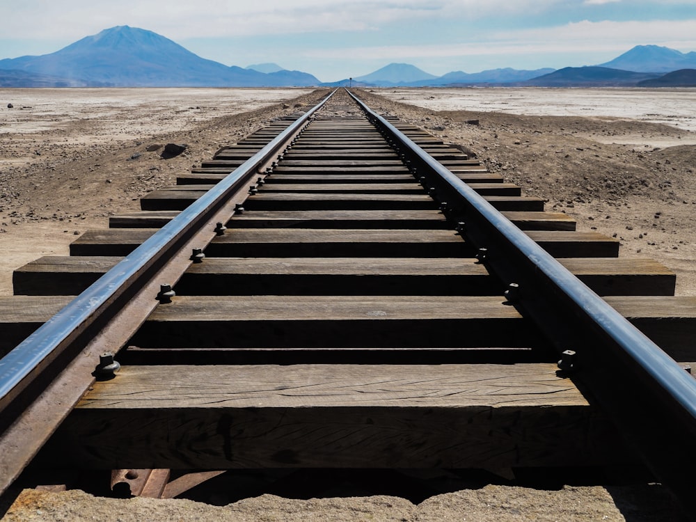a train track in the middle of nowhere