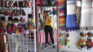 a man taking a picture of himself in a mirror