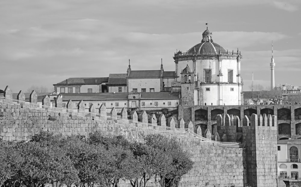 a black and white photo of a city