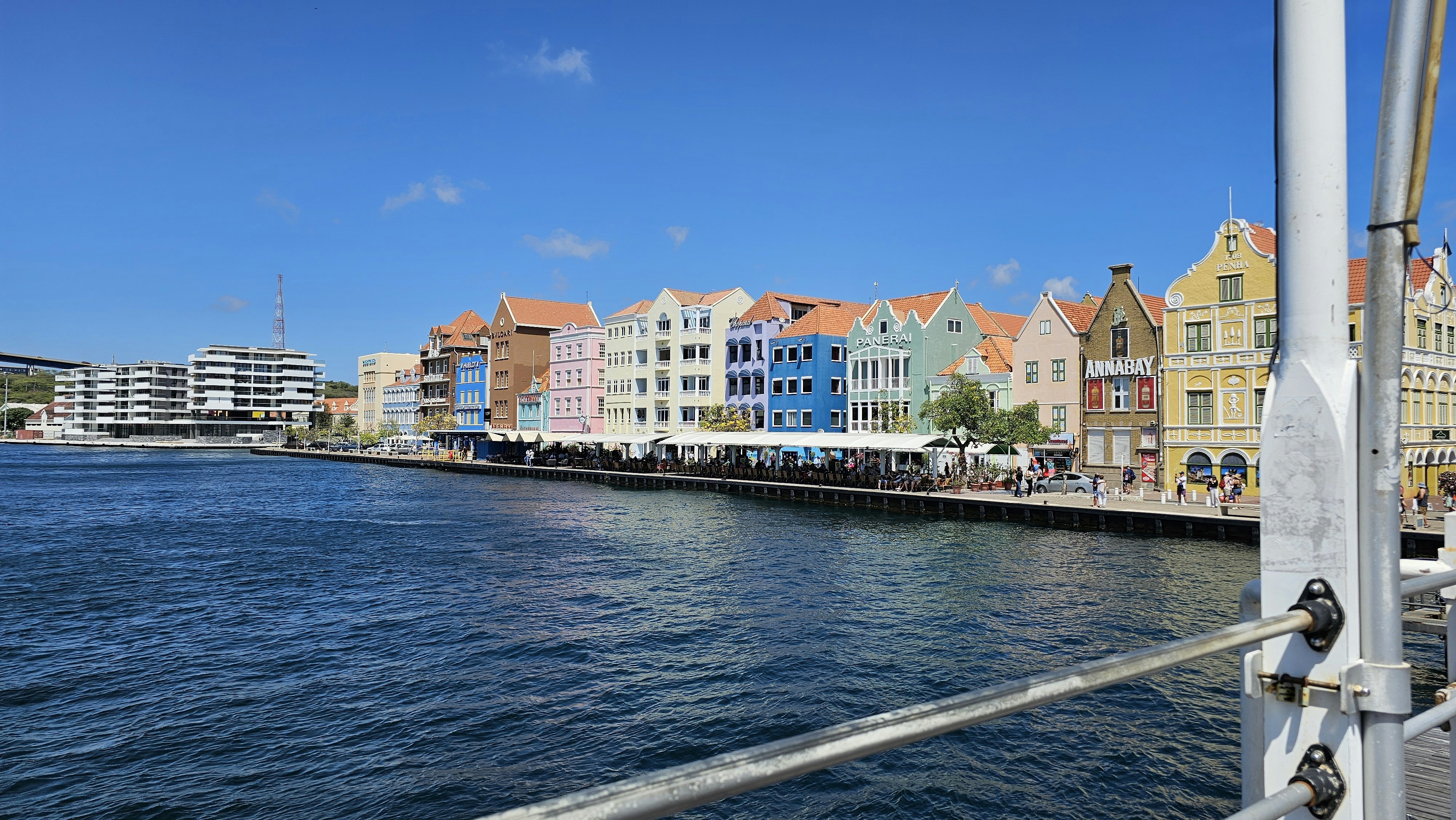 a view of a city from a boat on the water