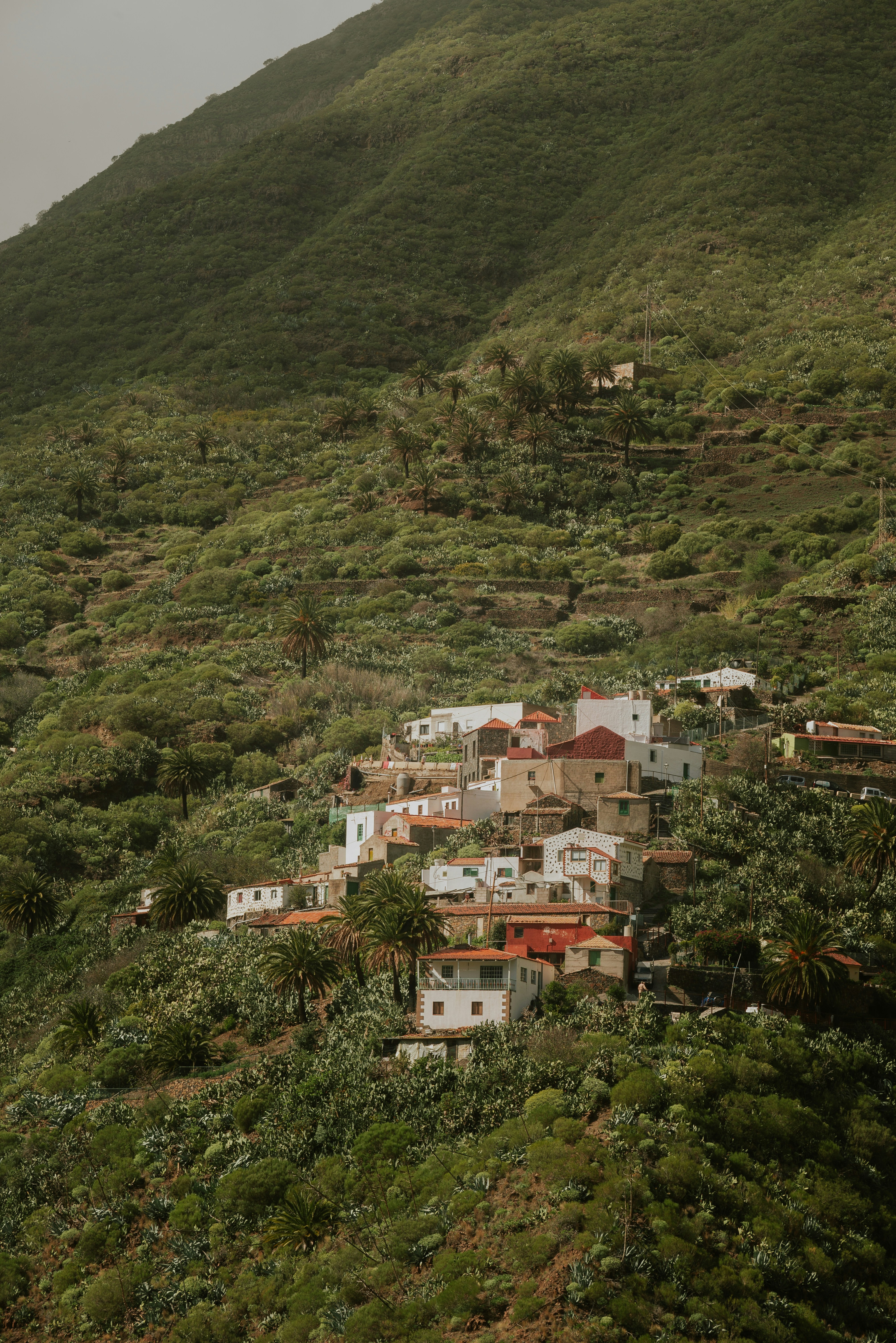Vista panorámica de una villa en Masca, Tenerife.