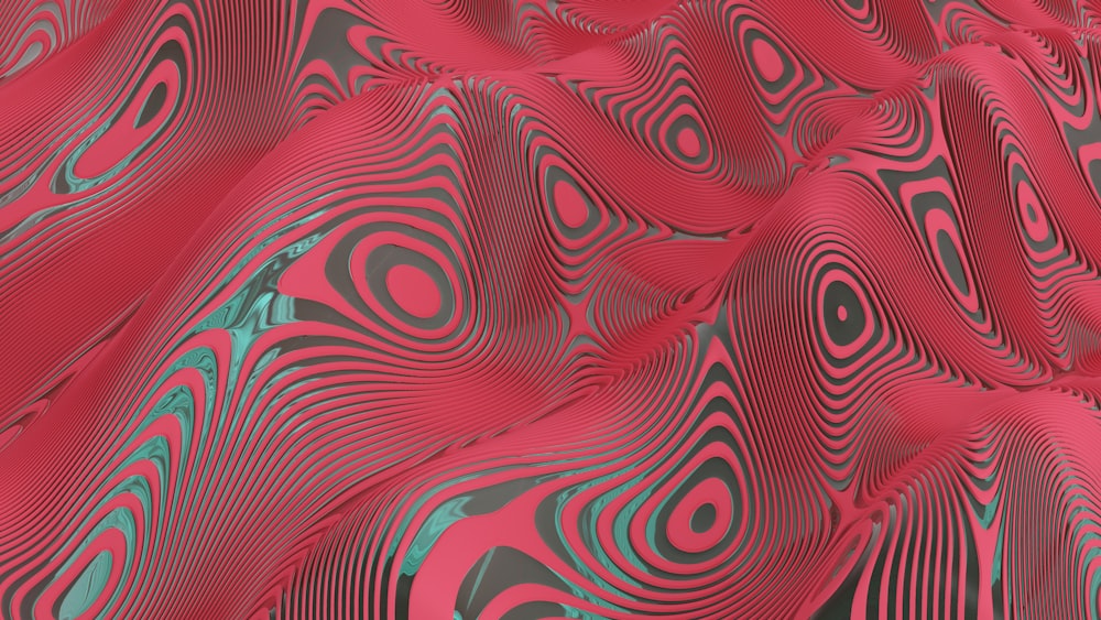 a red and black abstract background with wavy lines