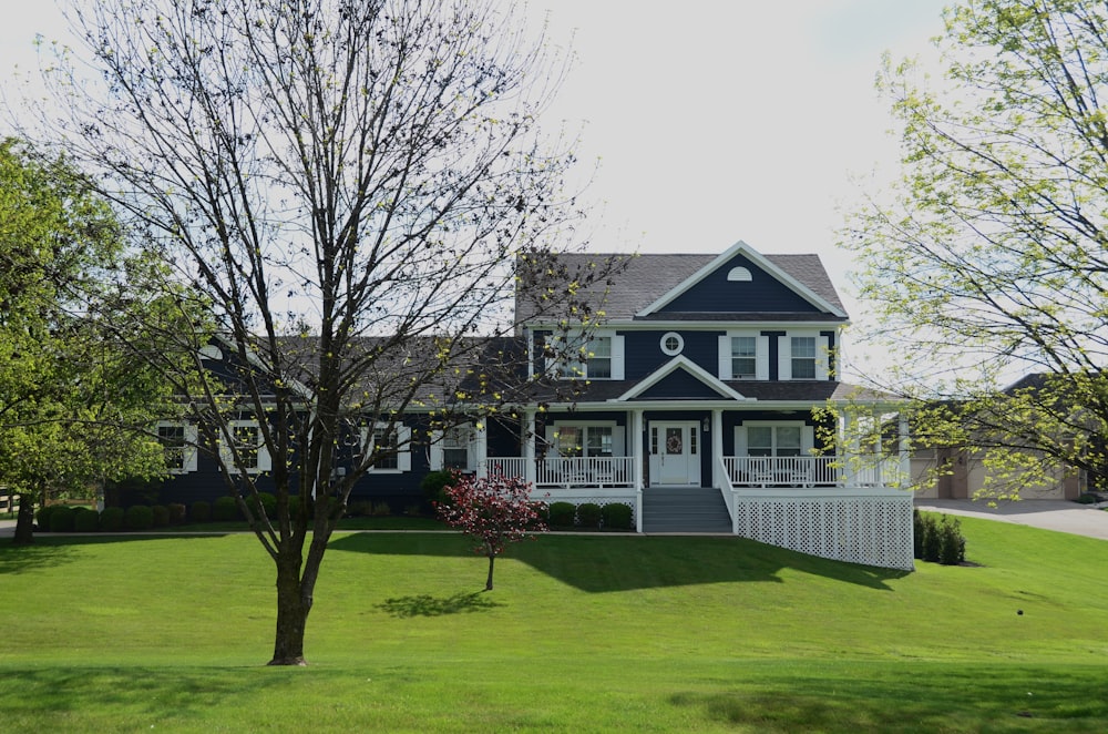 a large house with a large front yard