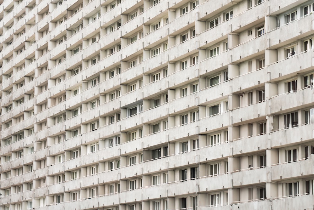 a very tall building with lots of windows