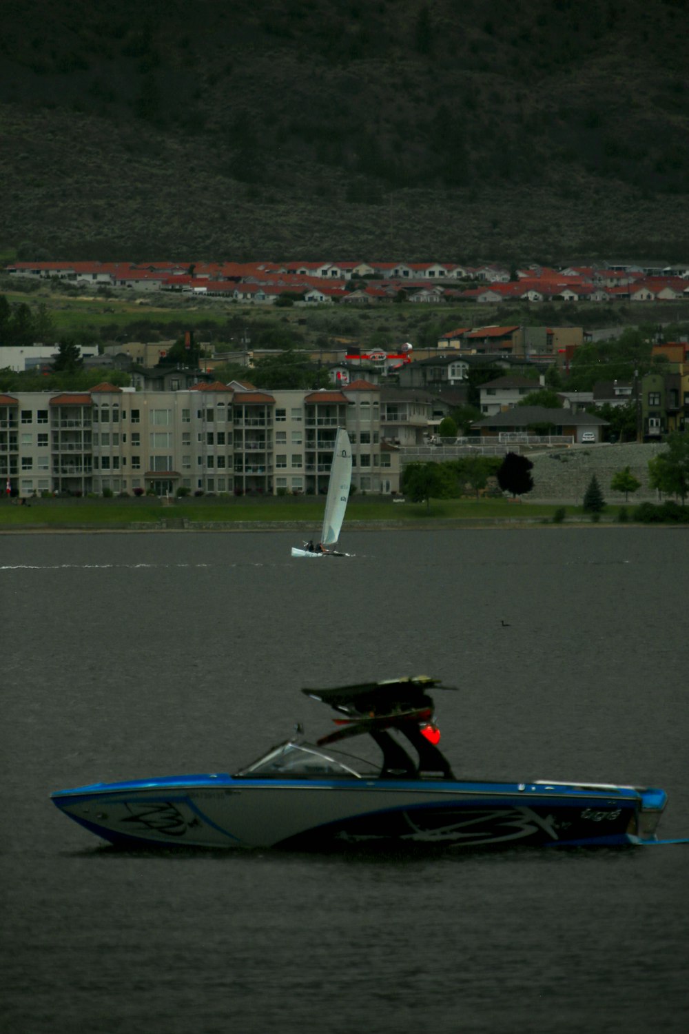 a person riding a jet ski on a body of water