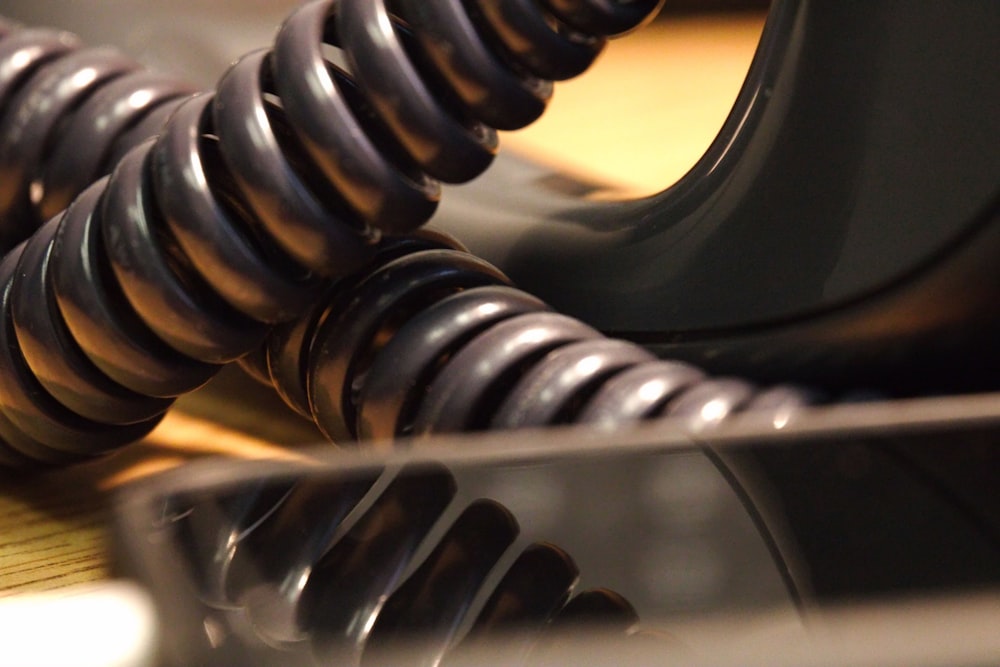 a close up of a metal object on a table