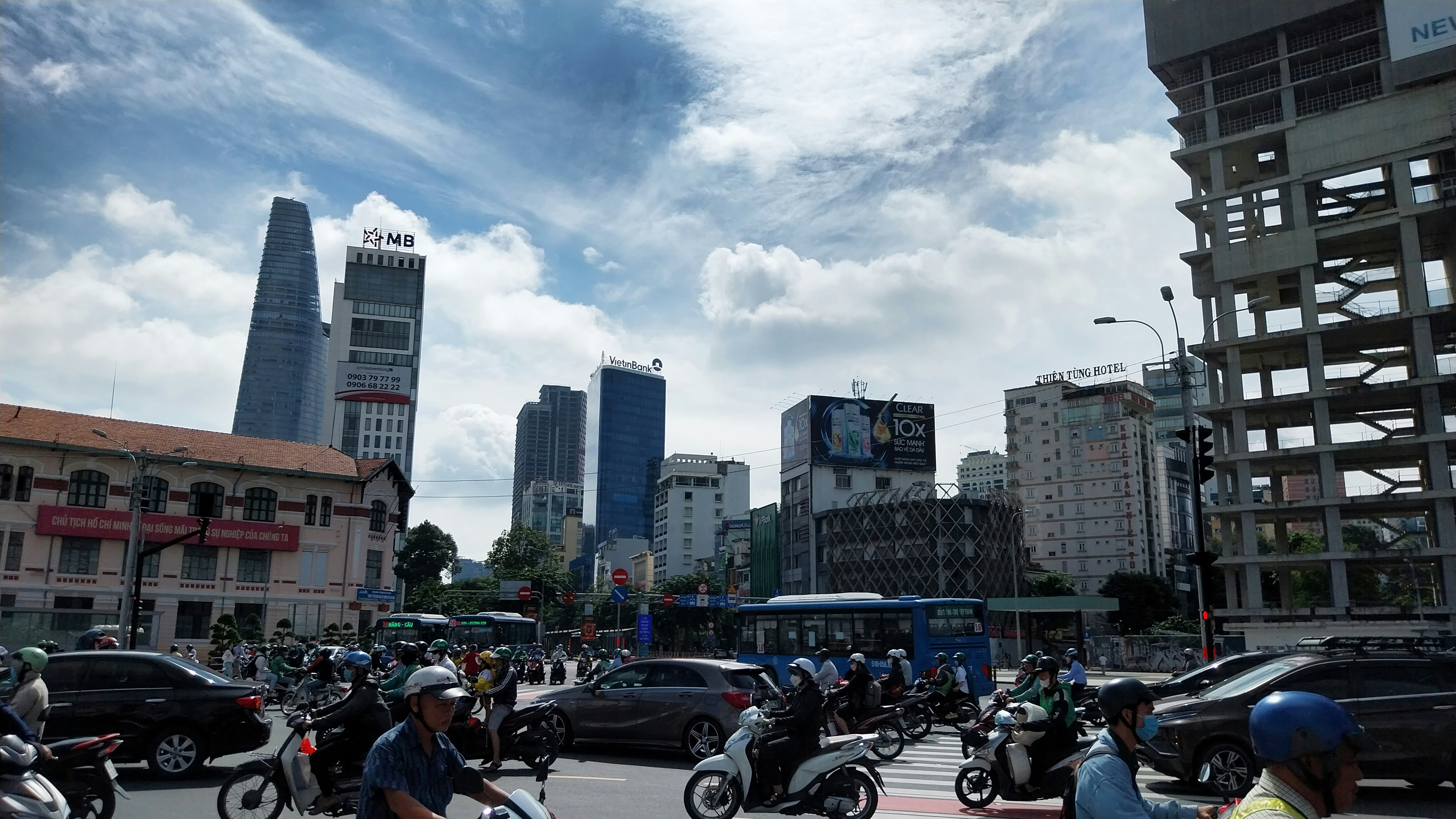 Residential towers representing five-bedroom apartment rentals in Ho Chi Minh City, Vietnam