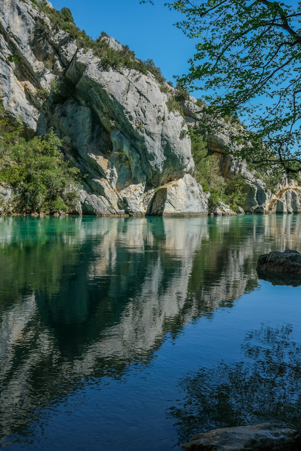 a body of water surrounded by mountains and trees