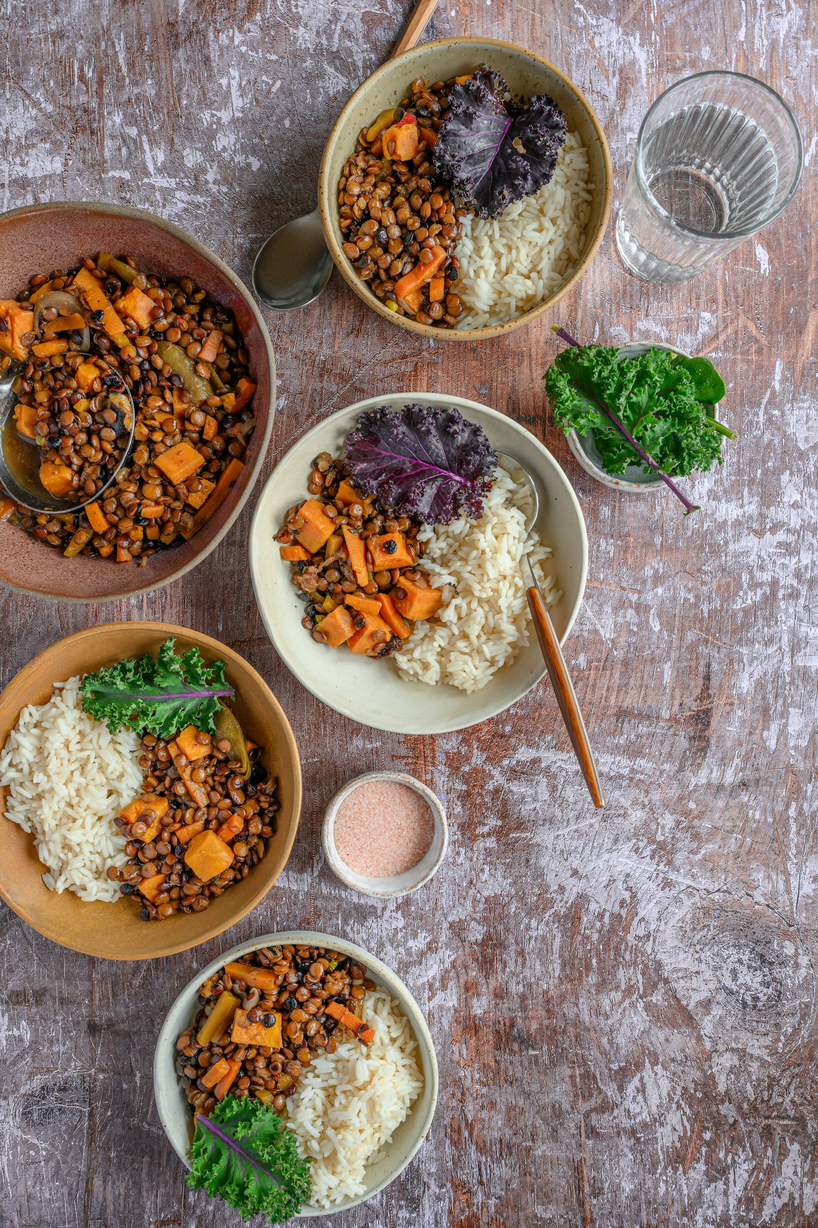 Vegan Thanksgiving feast spread