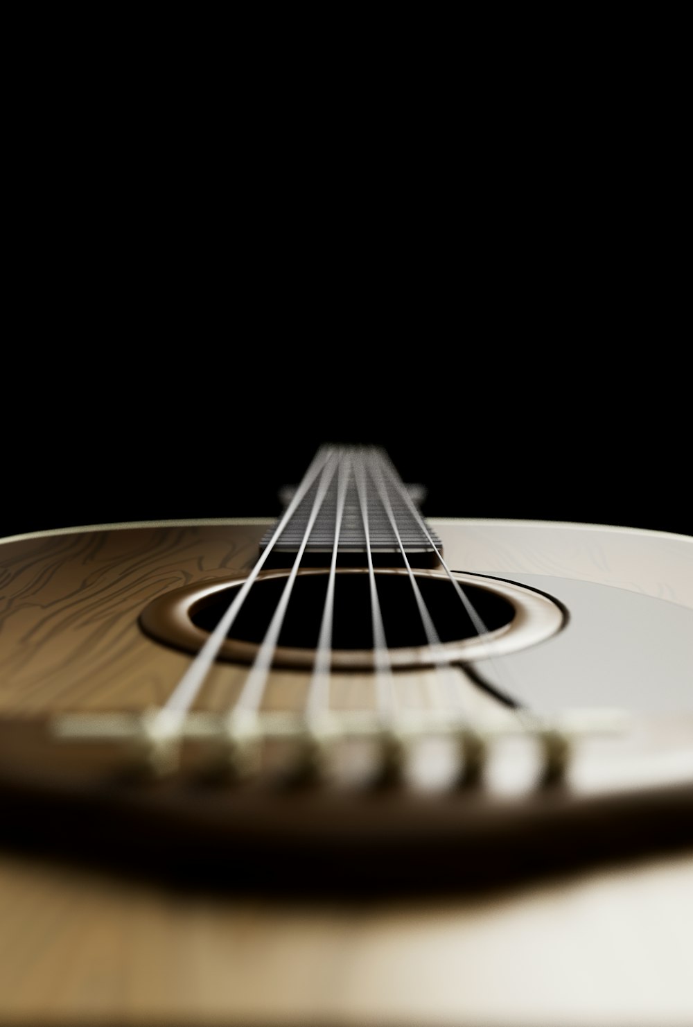 a close up of a guitar's neck and frets