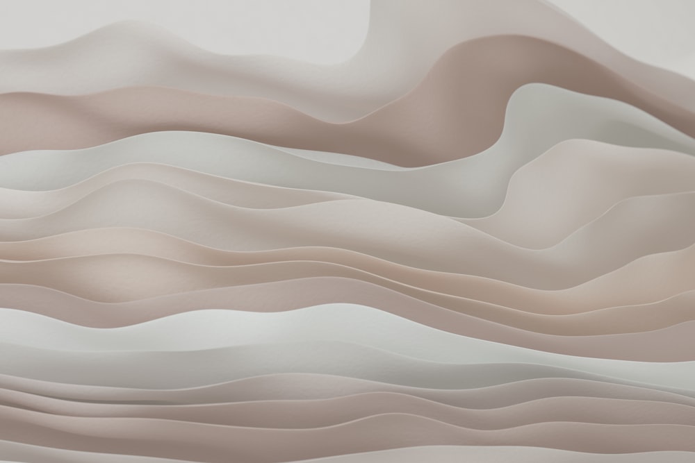 a painting of a white, beige, and black wave