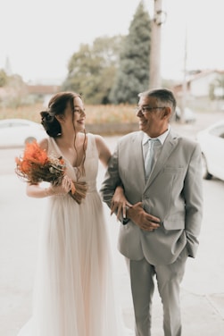 a man and a woman standing next to each other