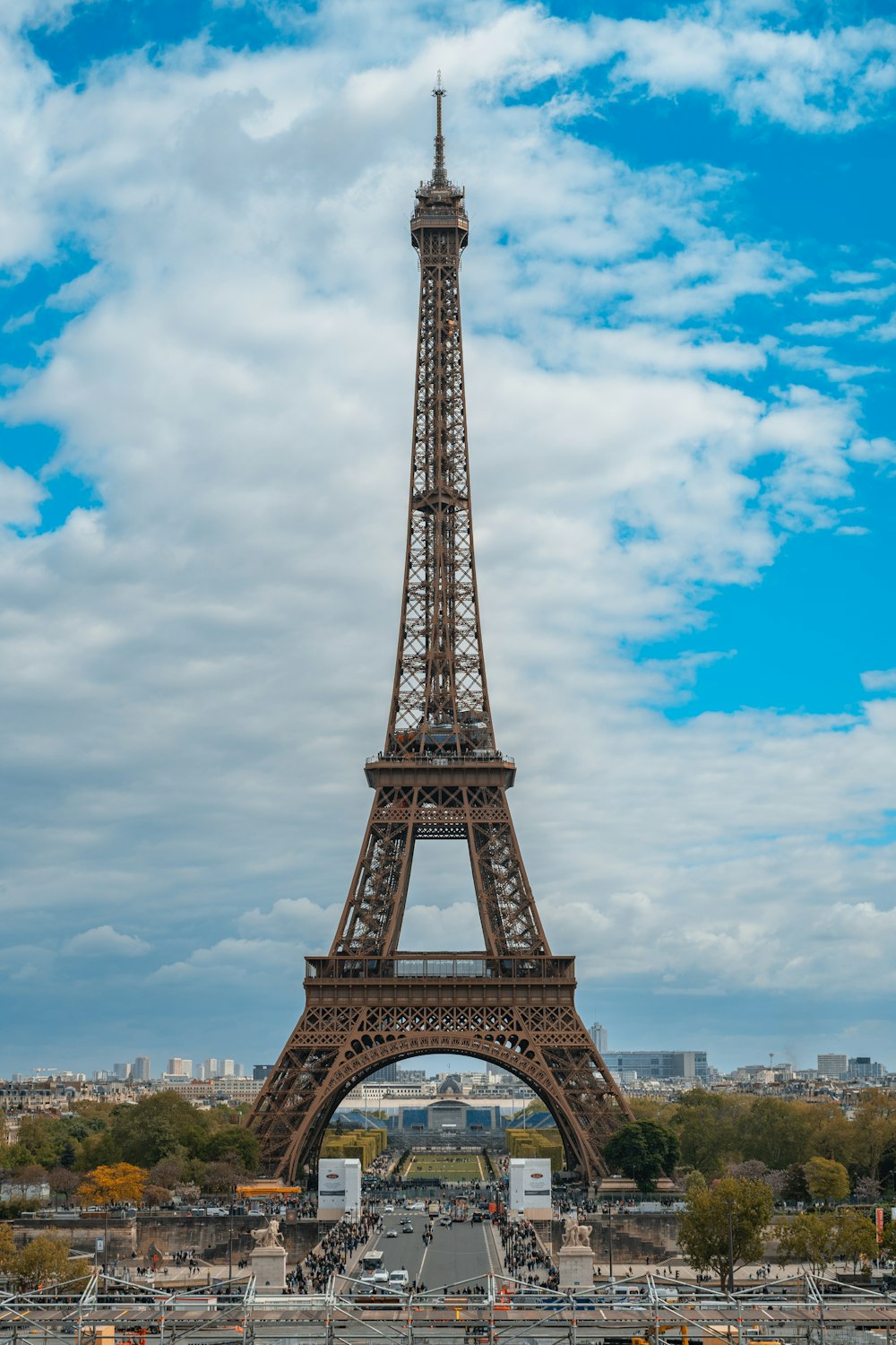 the eiffel tower towering over the city of paris