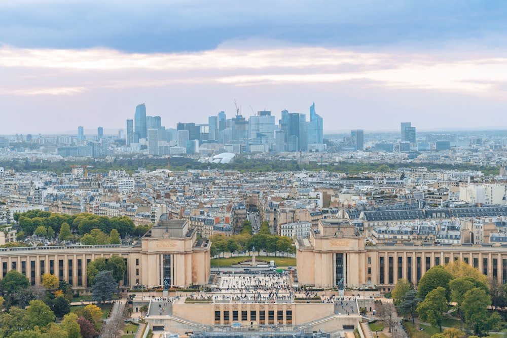 a view of the city from the top of the eiffel tower