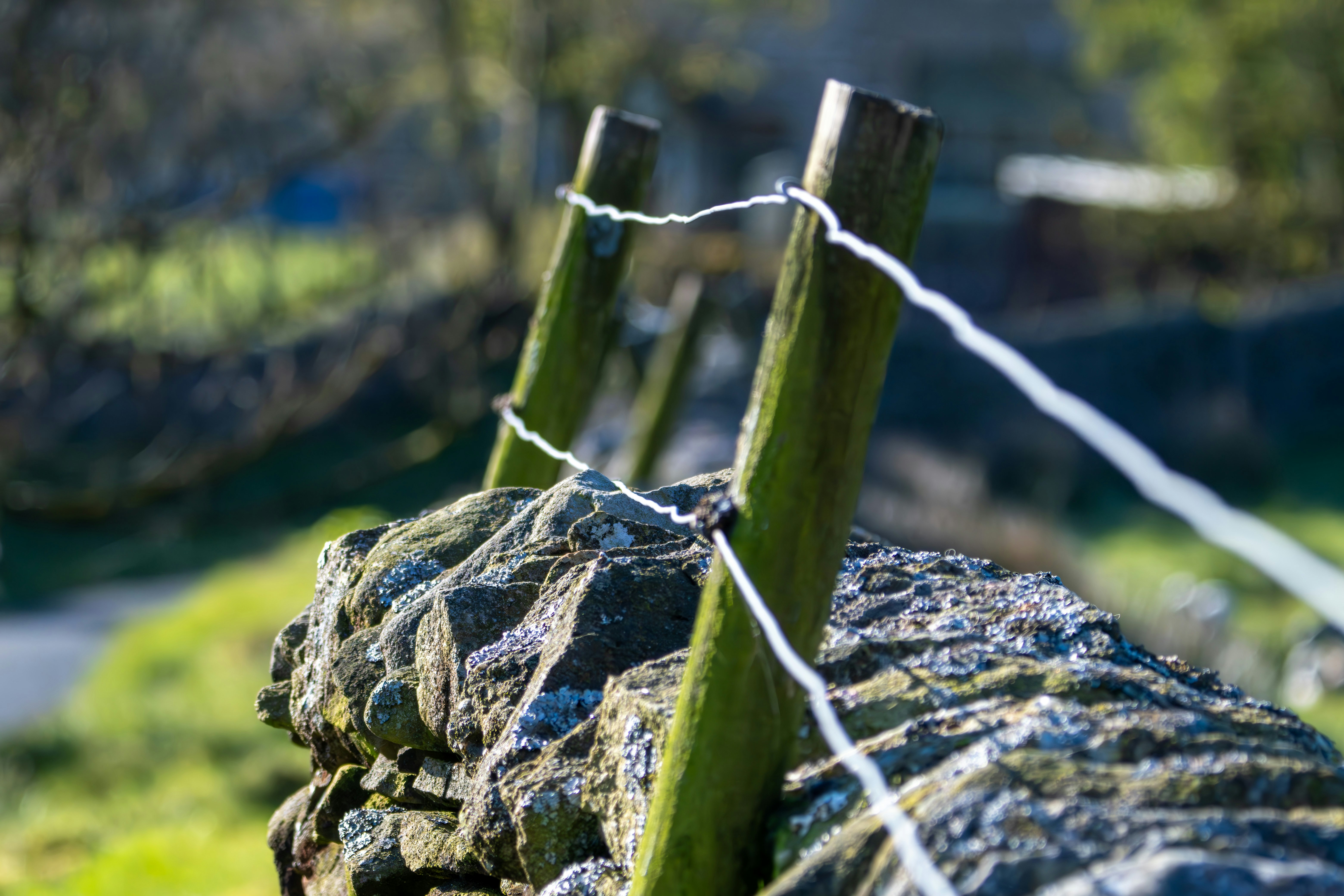 A rock with a wire fence around it photo – Free Sunrise Image on Unsplash