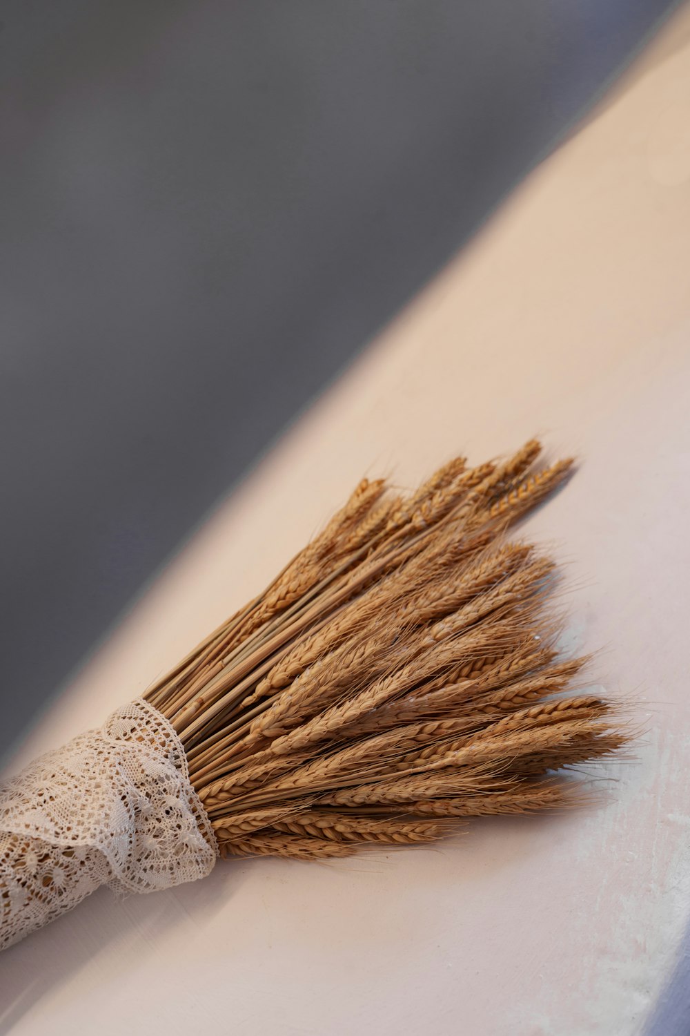 a close up of a broom on a table