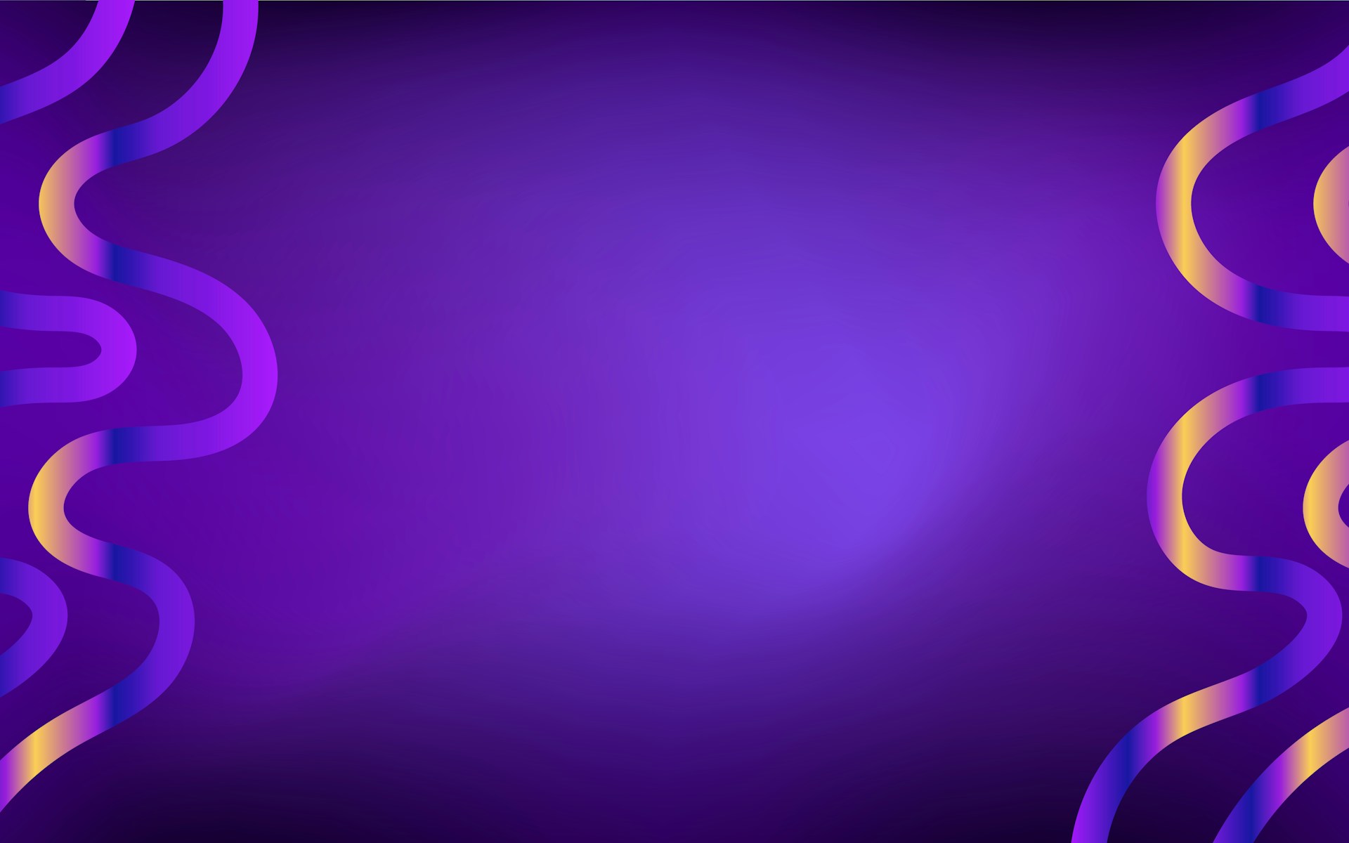 a purple and yellow background with wavy lines