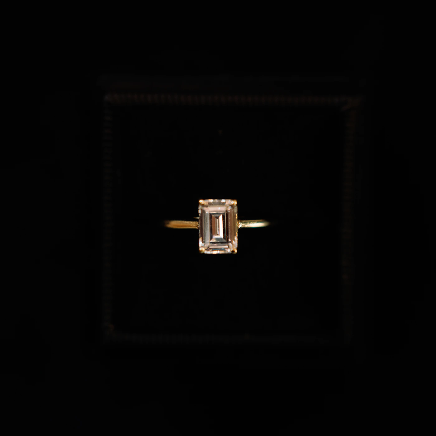 Juliette pear solitaire, full front