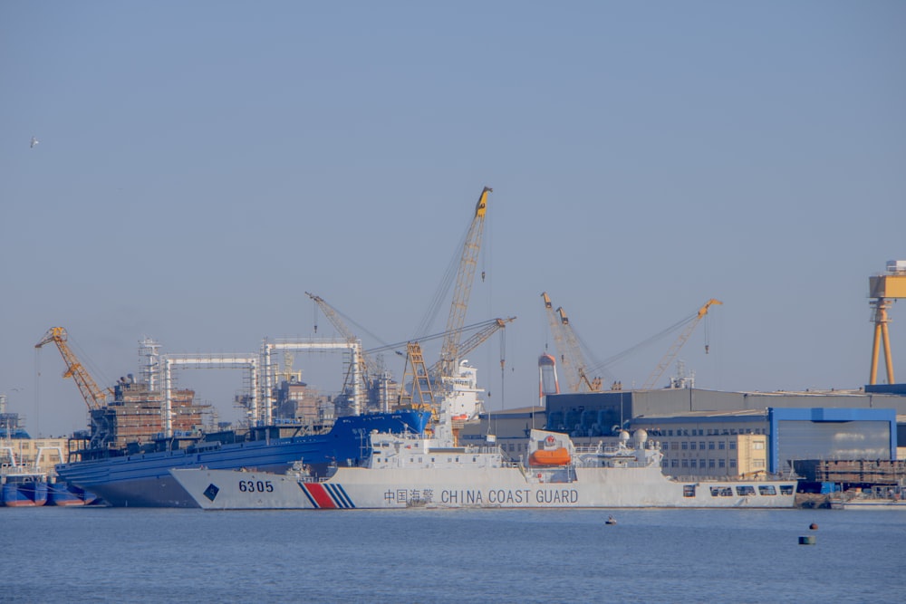 a large ship in a body of water