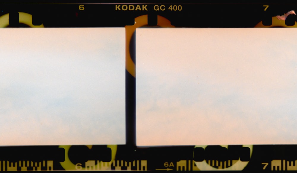 a polaroid photo of a polaroid film strip