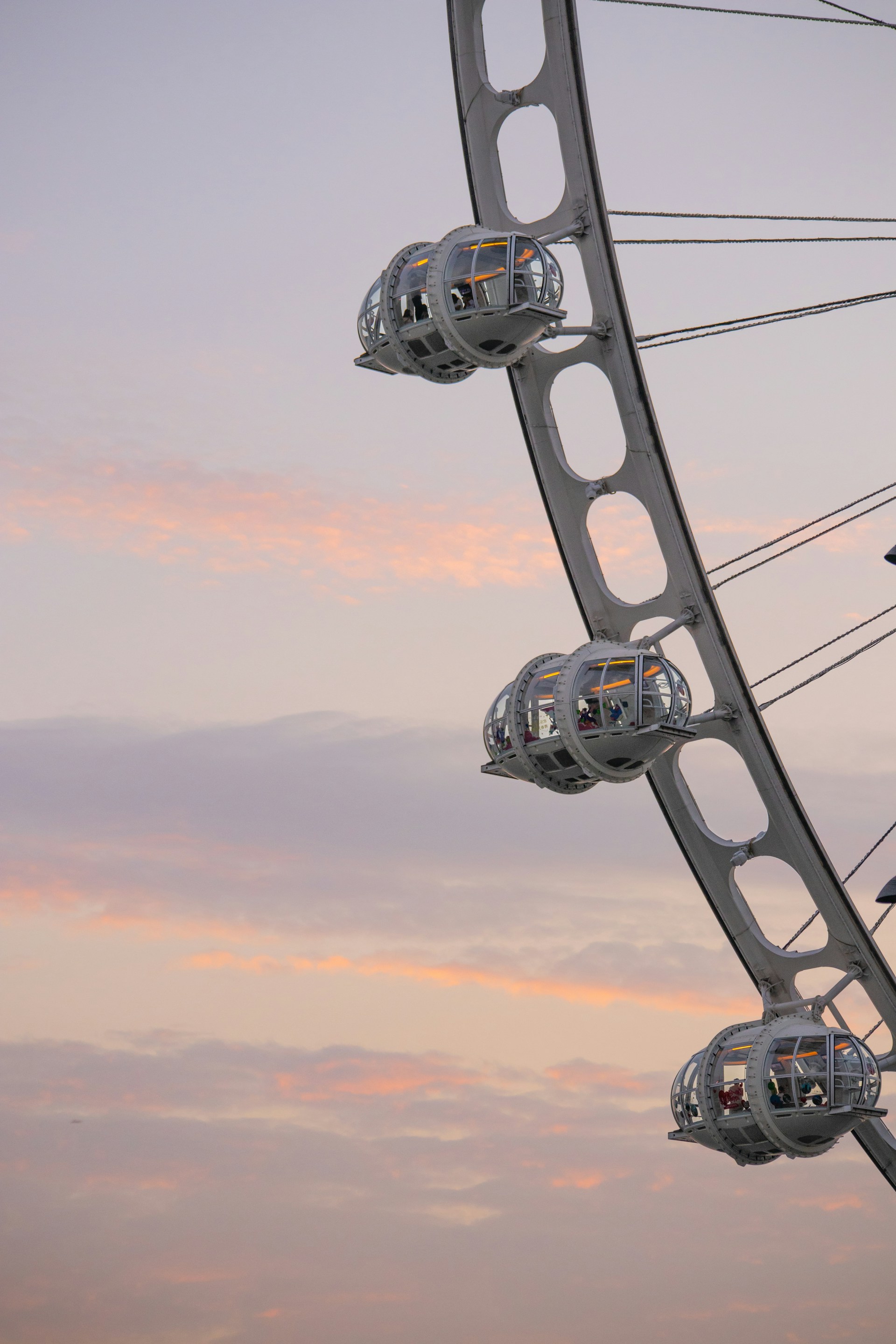 a ferris wheel with a sky in the background