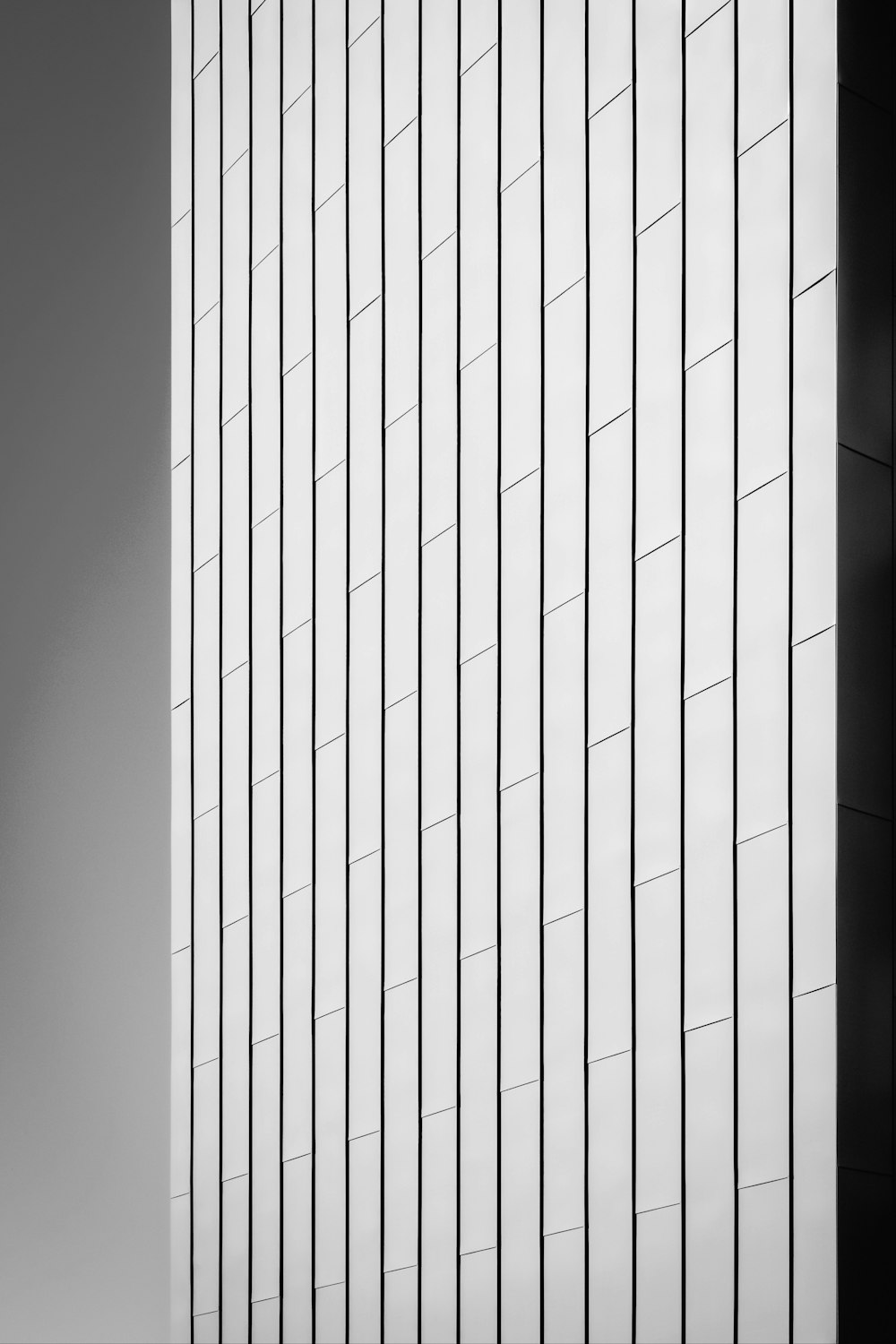 a black and white photo of a tall building