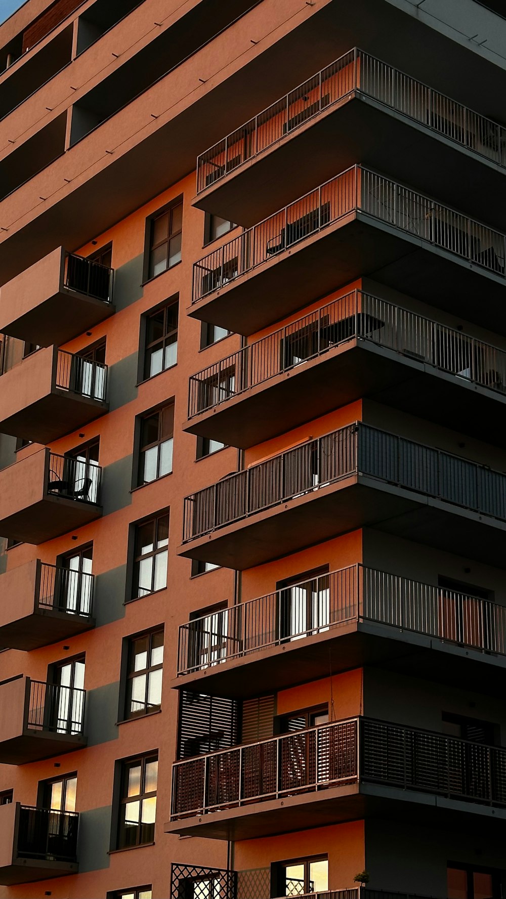 a tall building with balconies and balconies on the balconies