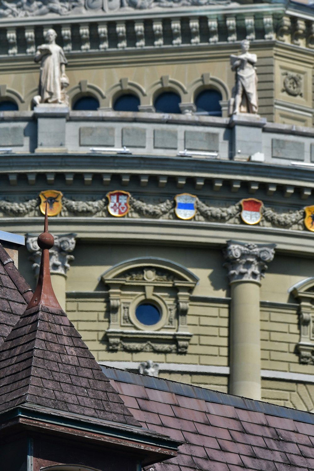 a building with a clock on the front of it