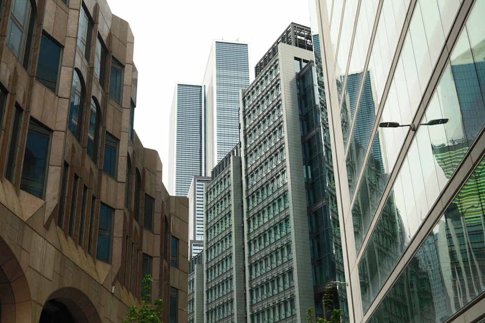 a group of buildings that are next to each other