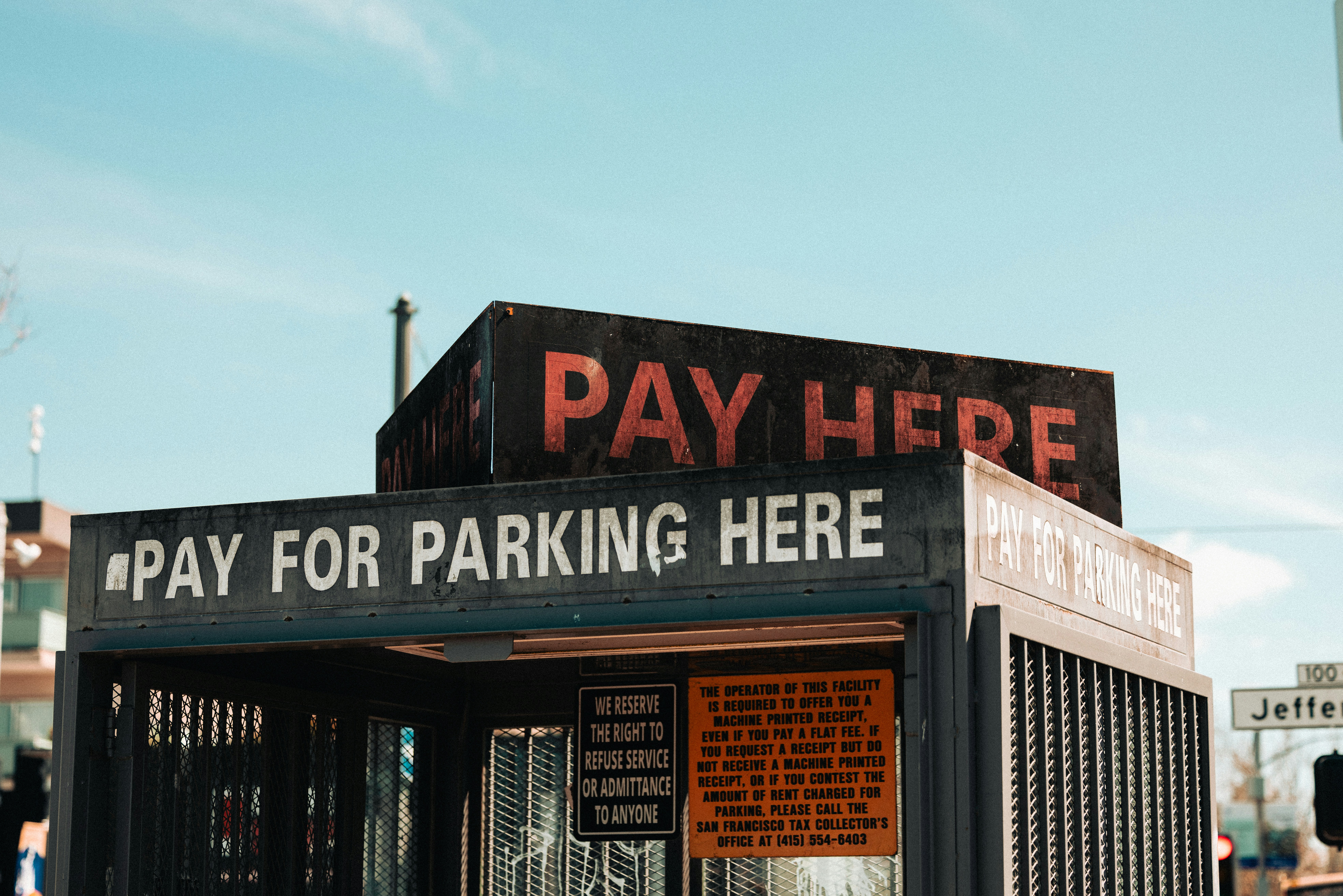 Parking pay station at Fisherman's Wharf, California.