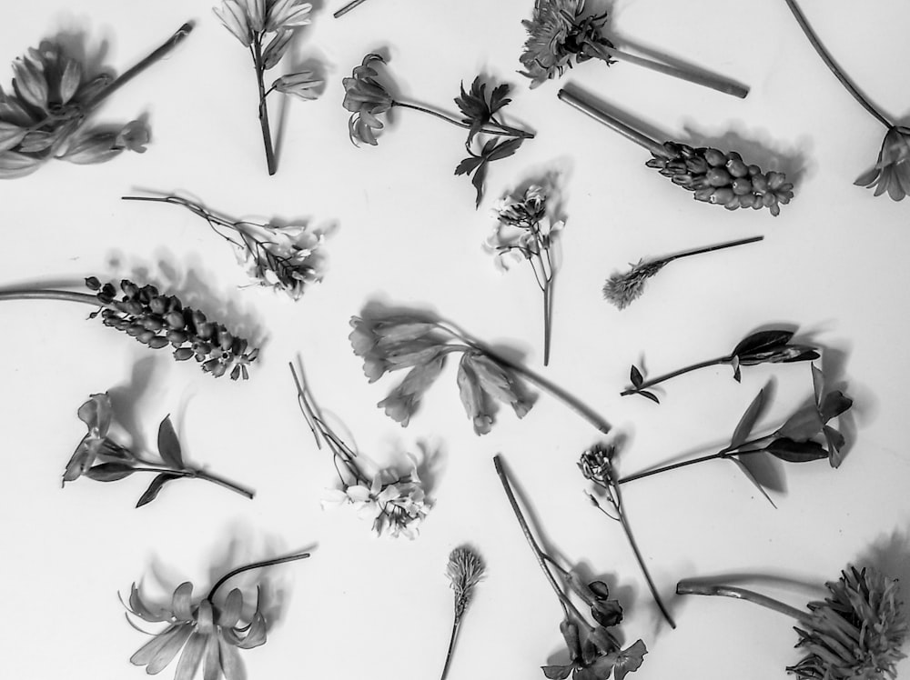 a bunch of flowers that are on a table