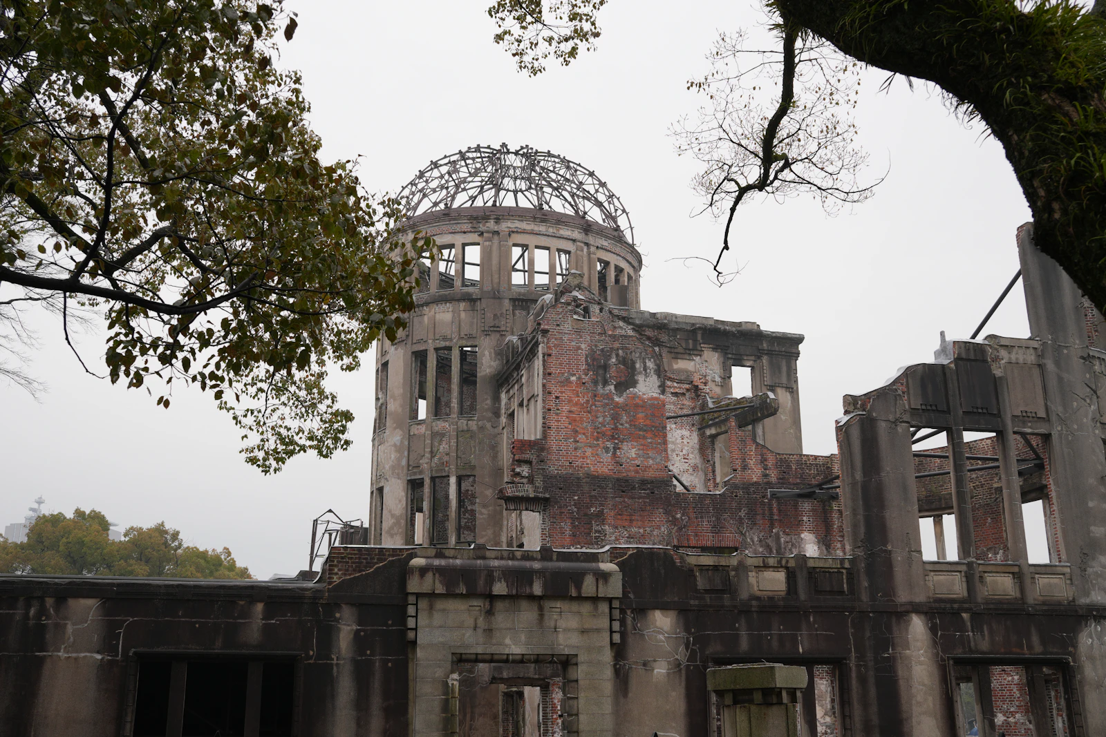 The ruined Atomic Bomb Dome in Hiroshima