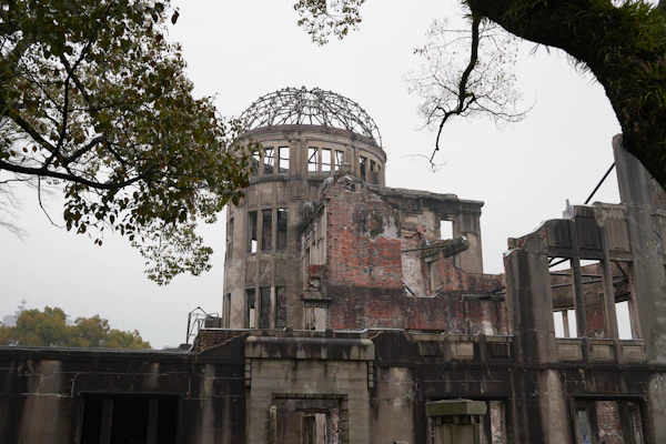 The ruined Atomic Bomb Dome in Hiroshima